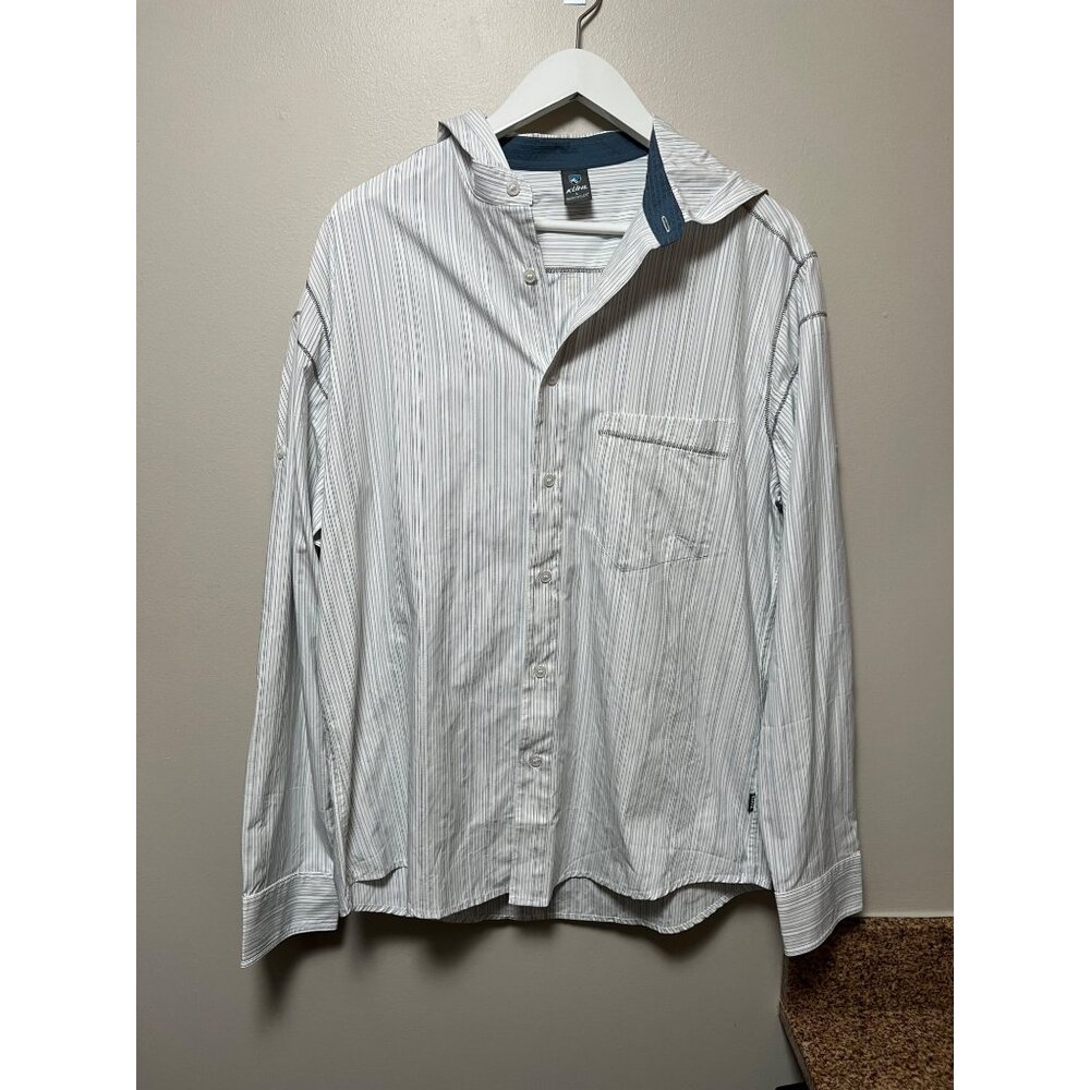 Kuhl Hooded Long Sleeve‎ Button Up Shirt - Size L